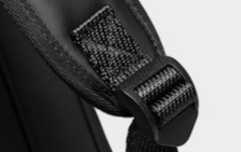 Close-up of strap adjustment buckle